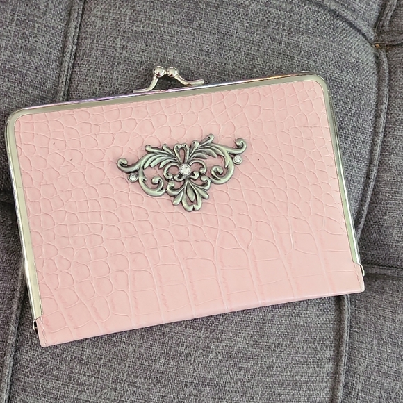 Vtg Pink Croc-Embossed Clutch Photo‎ Album 16 Spots - Picture 13 of 16